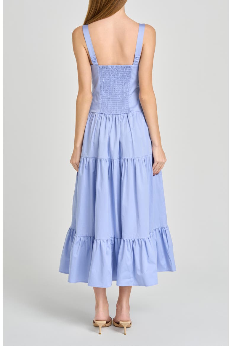 Melinda Sweetheart Neck Midi Dress, Alternate, color, BLUE