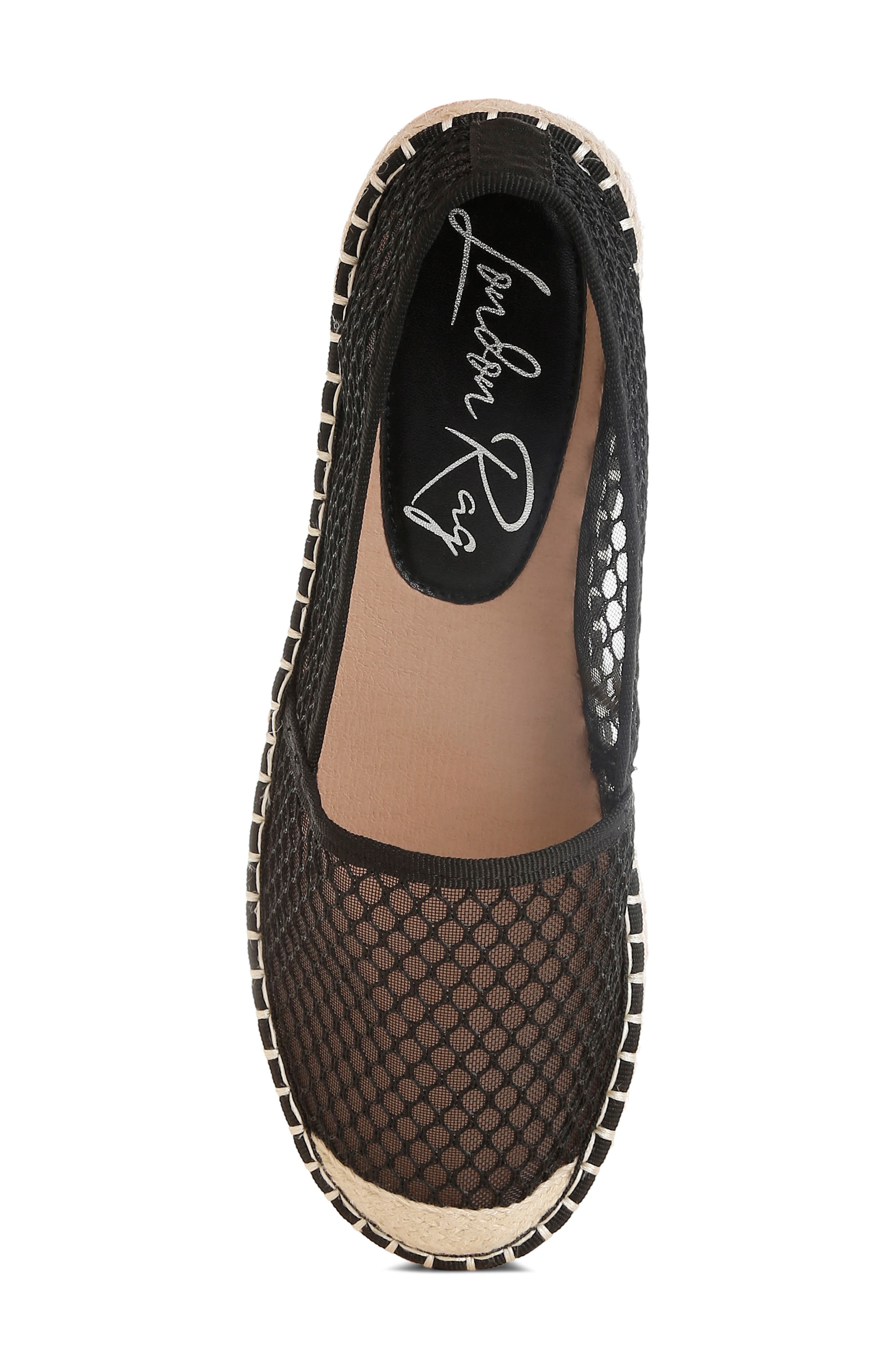 LONDON RAG Manara Mesh Espadrille Flat, Alternate, color, Black