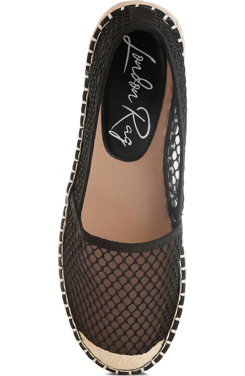 LONDON RAG Manara Mesh Espadrille Flat, Alternate, color, Black