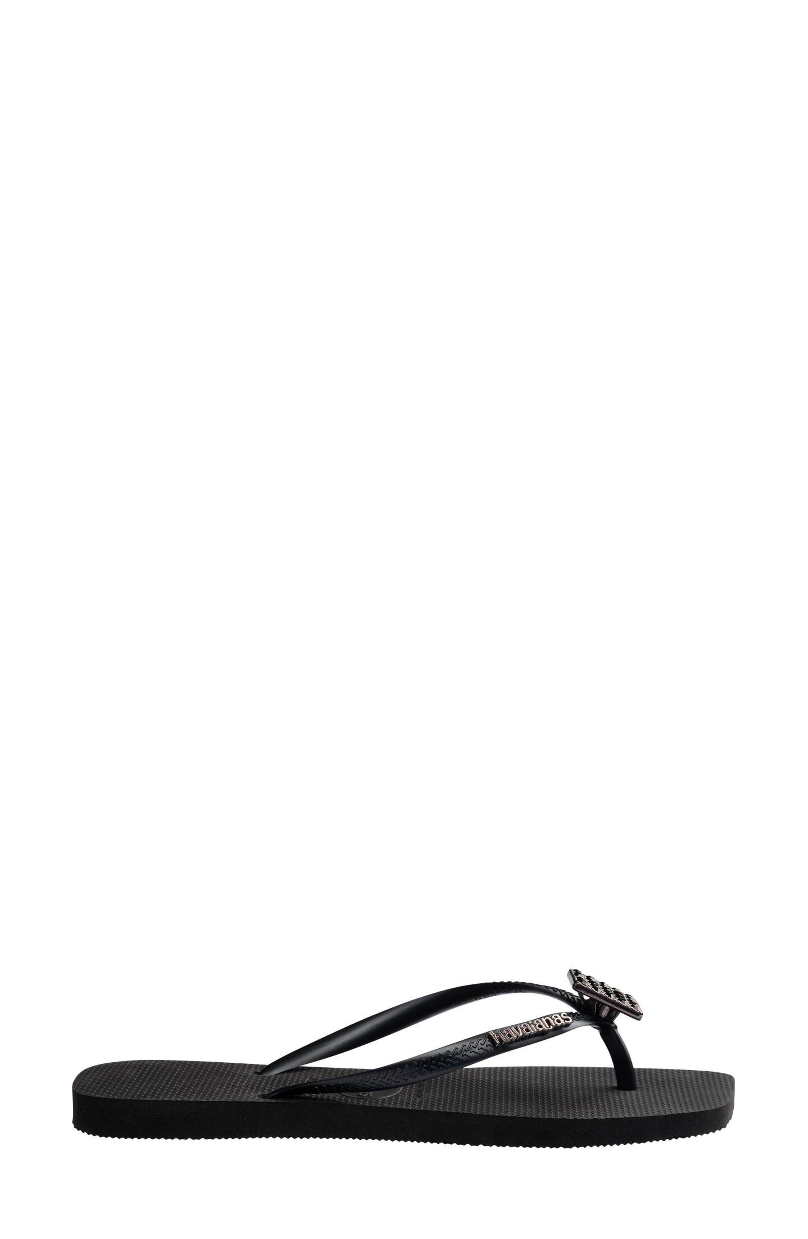 Havaianas Slim Crystal Charm Flip Flop, Alternate, color, 