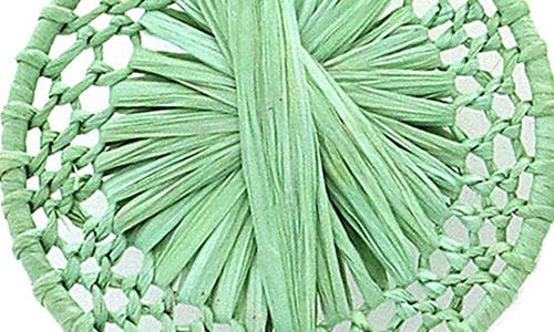 Panacea Mint Raffia Teardrop Earrings In Mint