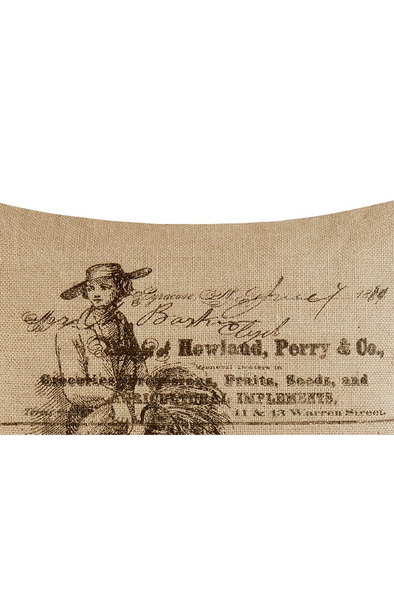 Squash Invoice Burlap Printed Accent Pillow, Alternate, color, Beige