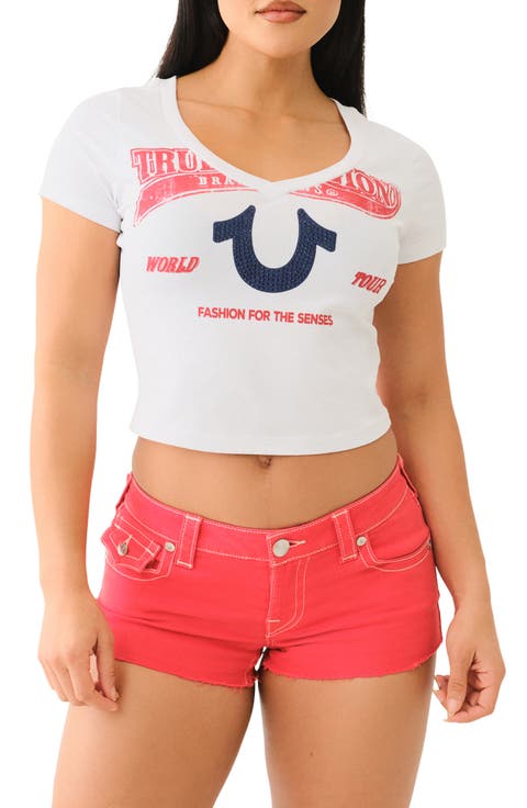 Embellished Cotton Graphic Baby Tee