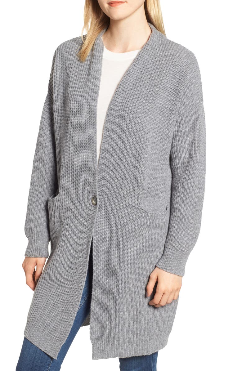 Barbour Audrey Longline Wool Cardigan, Main, color,