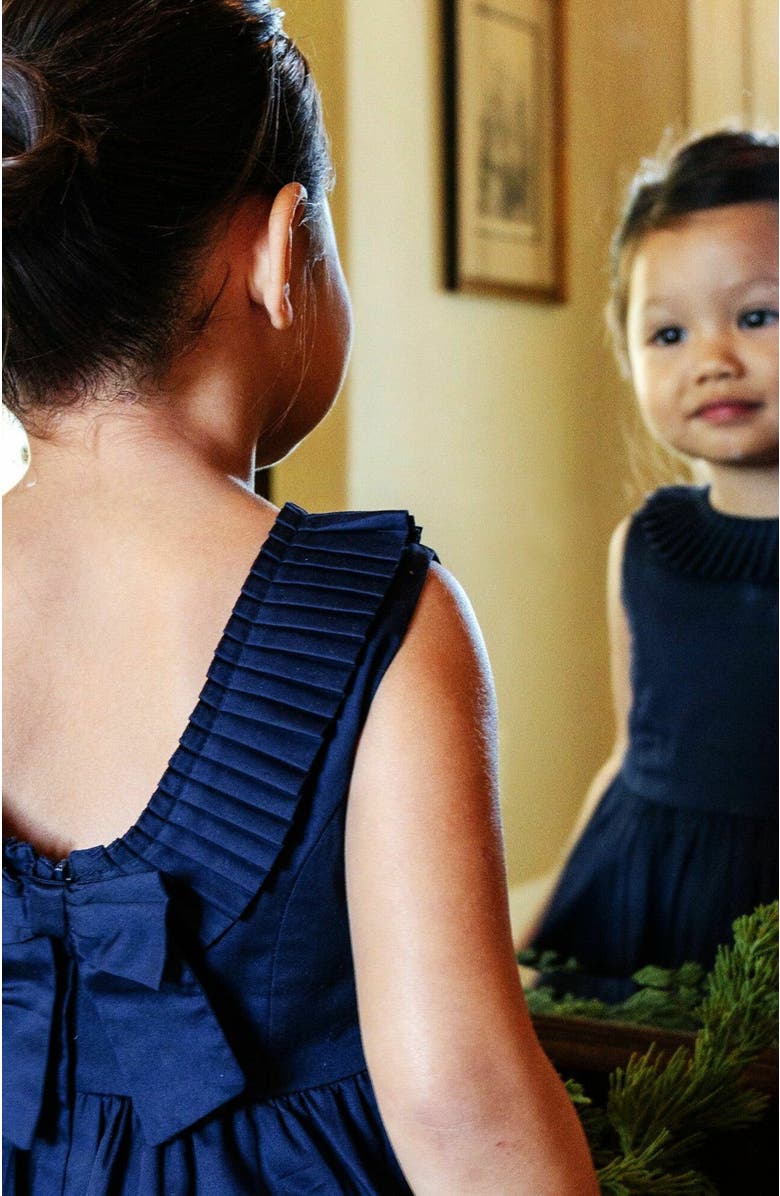 Hope & Henry Baby Girls' Pleated Collar Party Dress, Infant, Alternate, color, 