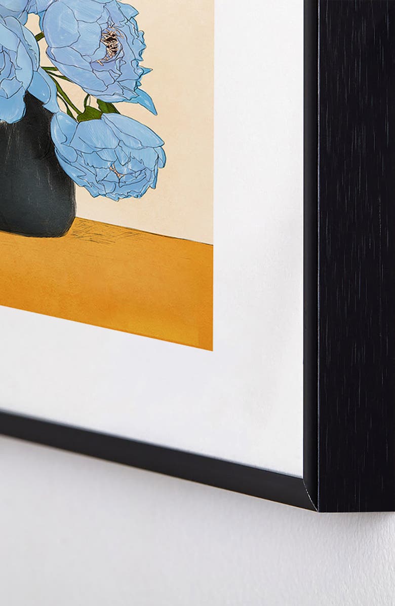 Deny Designs Bouquet Gift Blue Framed Art Print, Alternate, color, Cream