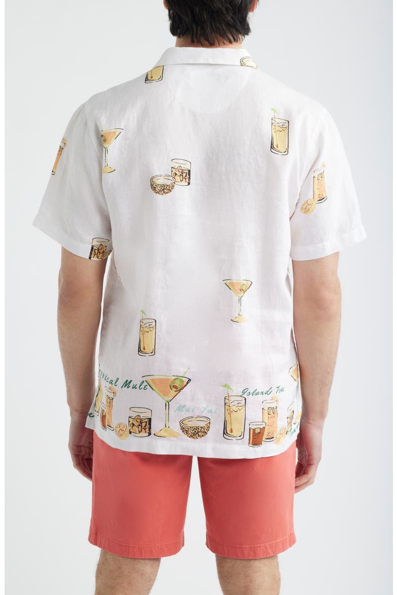 Mixers Short Sleeve Linen Button-Up Shirt, Alternate, color, CONTINENTAL