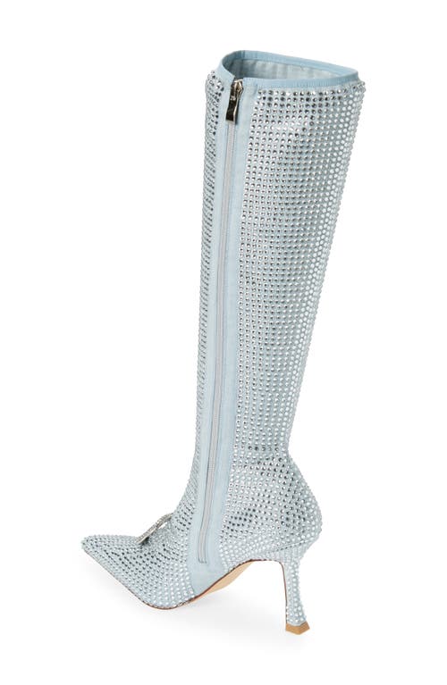 Azalea Wang Confection Denim Boot In Blue