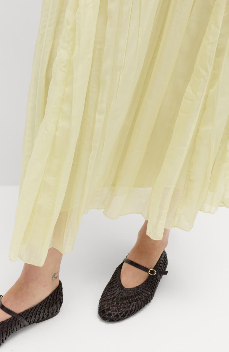 M&S Crinkle Midi Skirt, Alternate, color, Yellow