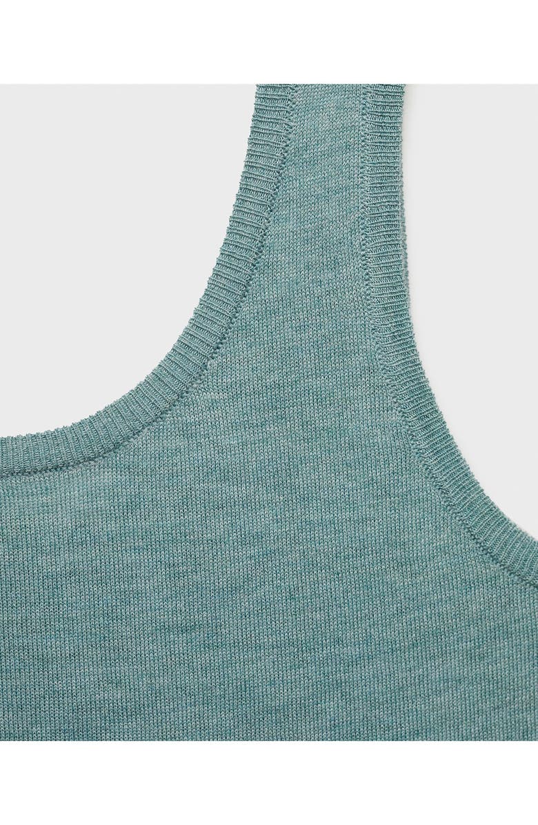 MANGO Scoop Neck Sweater Tank, Alternate, color, Mint Green