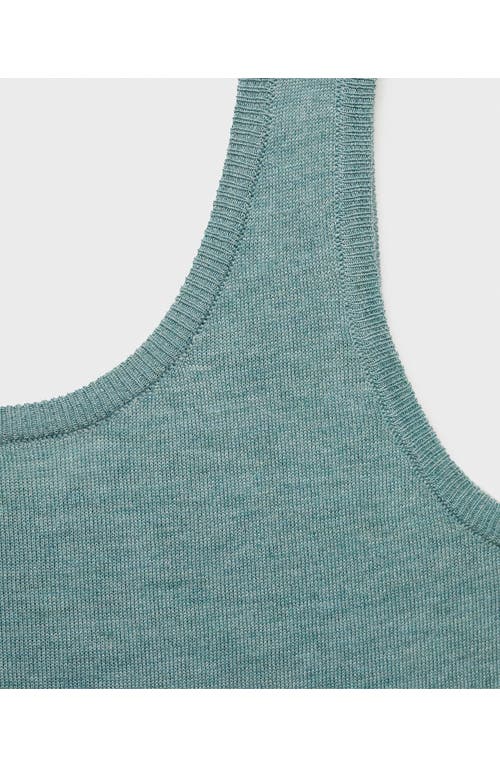 Mango Sweater Tank In Mint Green