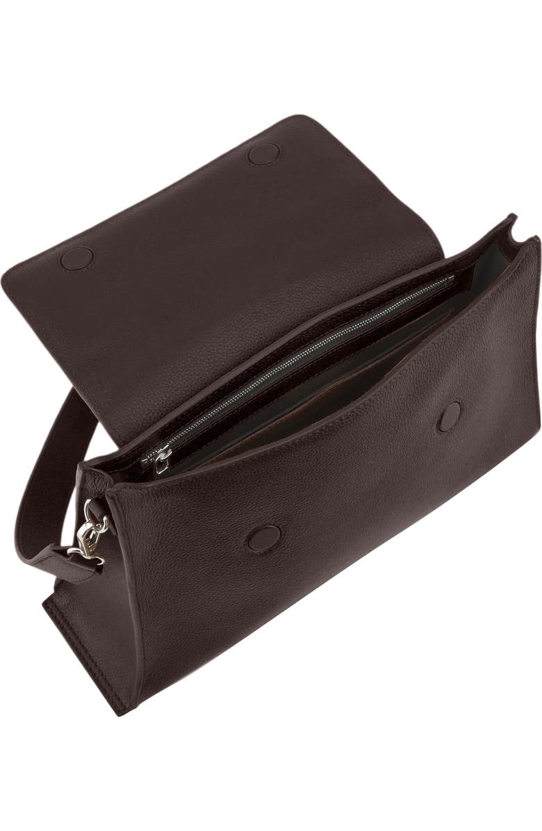 behno Winnie Pebble Leather Shoulder Bag, Alternate, color, Cacao