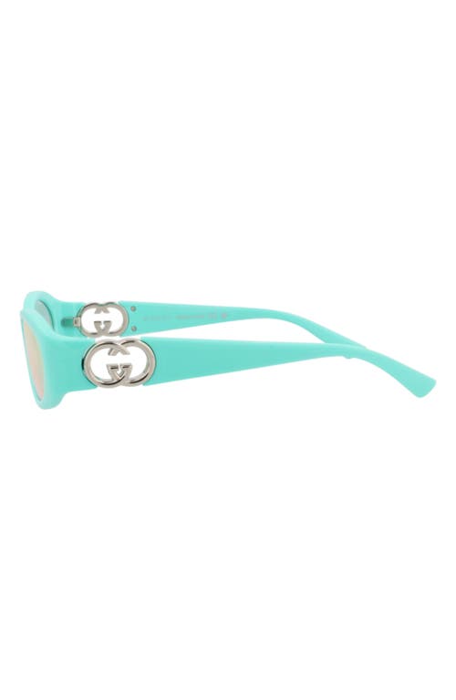 Gucci 54mm Oval Sunglasses In Green