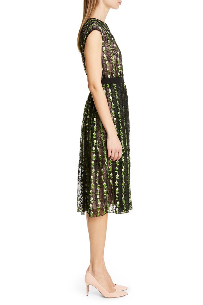 Floral Lace Cocktail Dress, Alternate, color, BLACK ROSES