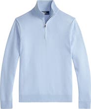Polo Ralph Lauren Mock Neck Cotton Quarter Zip Sweater