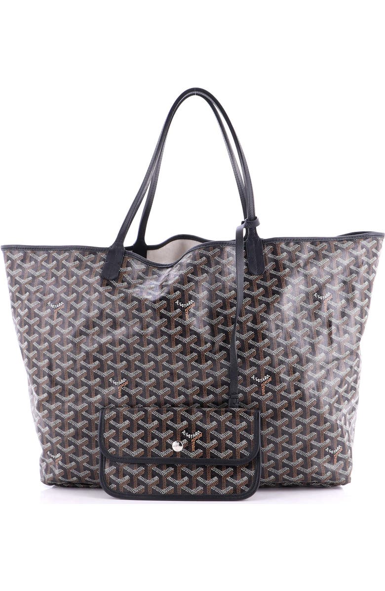 Pre-Owned Goyard Saint Louis Tote Coated Canvas GM, Alternate, color, Black