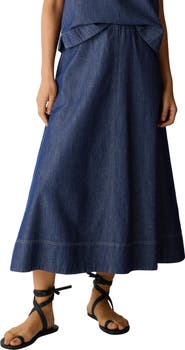 Eileen Fisher Organic Cotton Denim Skirt