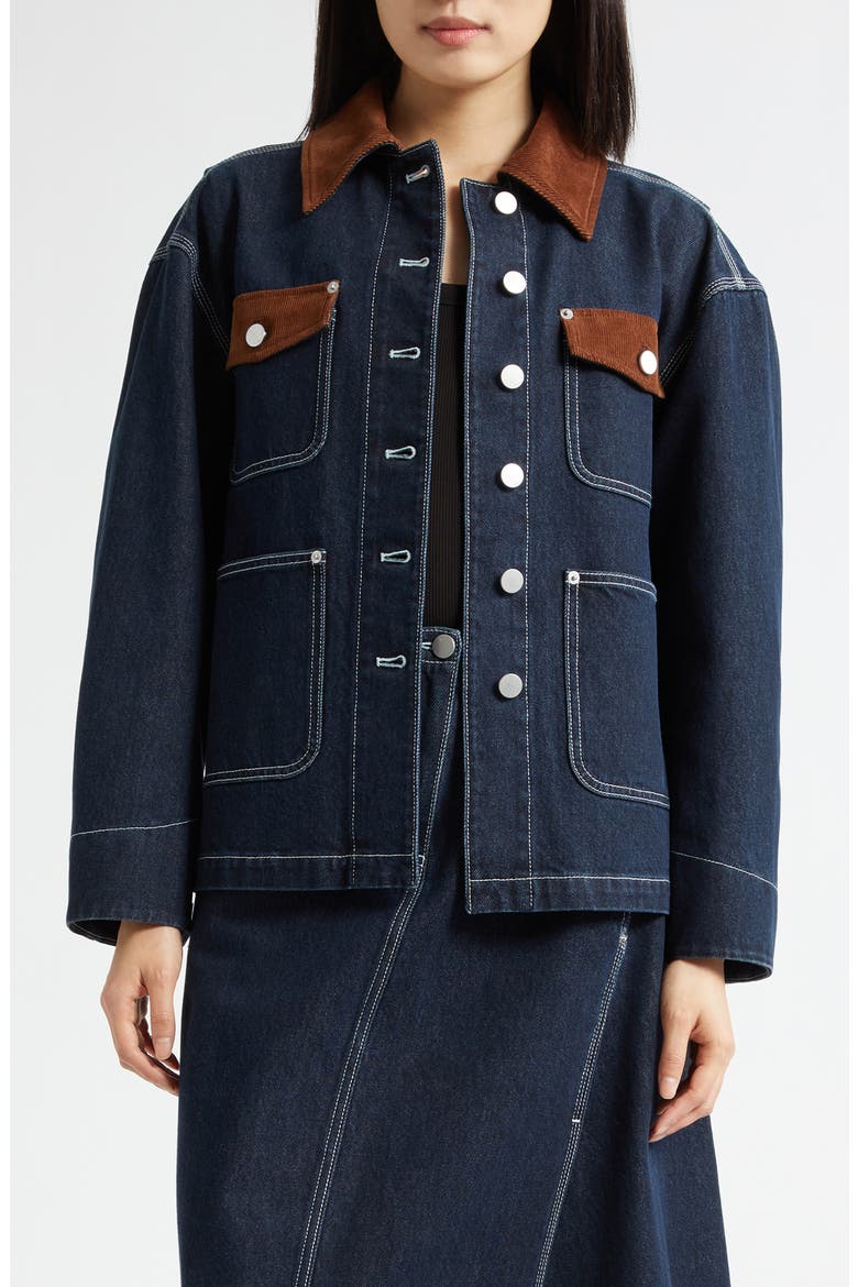 Chore Denim Jacket, Main, color, DARK INDIGO
