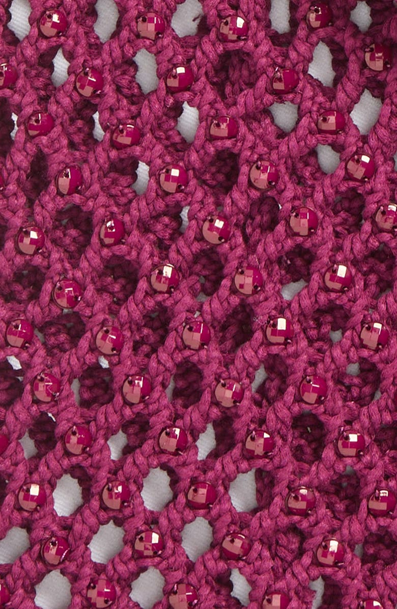 Diotima Molynes Beaded Cotton Blend Mesh Stitch Hood, Alternate, color, Orchid