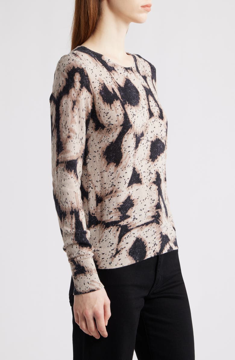 NIC+ZOE Abstract Animal Print Supersoft Sweater, Alternate, color, Neutral Multi