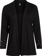 Anne Klein Grommet Detail Open Cardigan