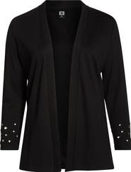 Anne Klein Grommet Detail Open Cardigan