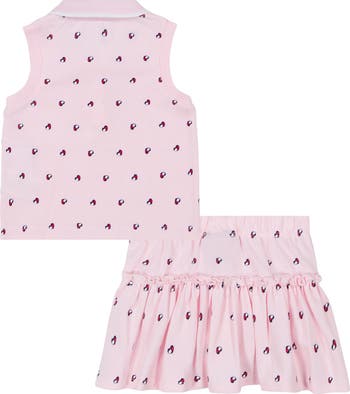 Logo Heart Sleeveless Polo & Skirted Bloomers Set