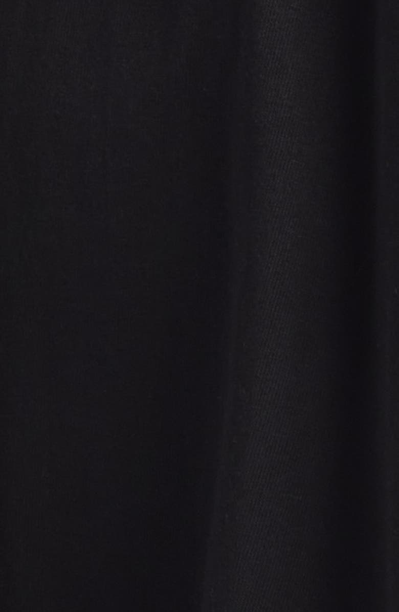 Sacai Cotton Jersey & Nylon Twill Dress, Alternate, color, Black