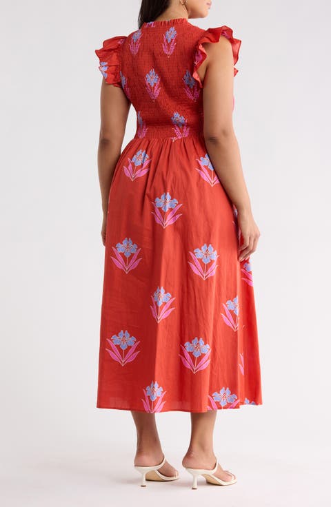 Sherly Smocked Midi Dress