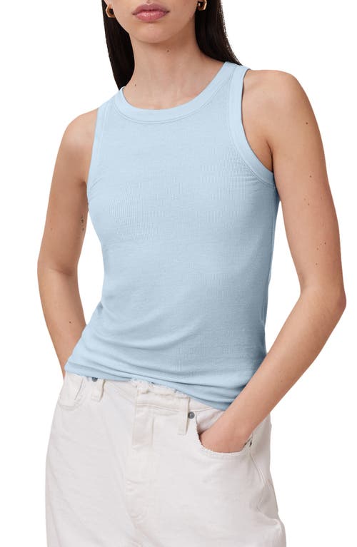 Allsaints Rina Crew Neck Sleeveless Tank Top In Blue