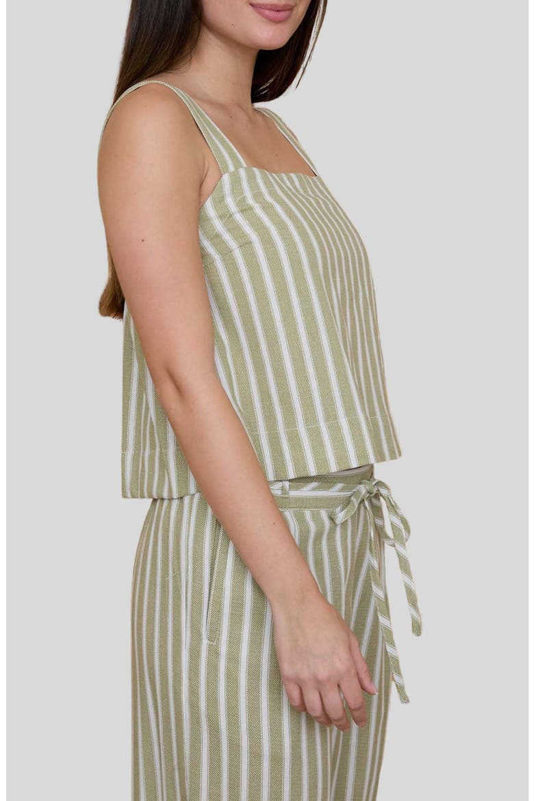 Stripe Square Neck Tank, Alternate, color, LIGHT OLIVE