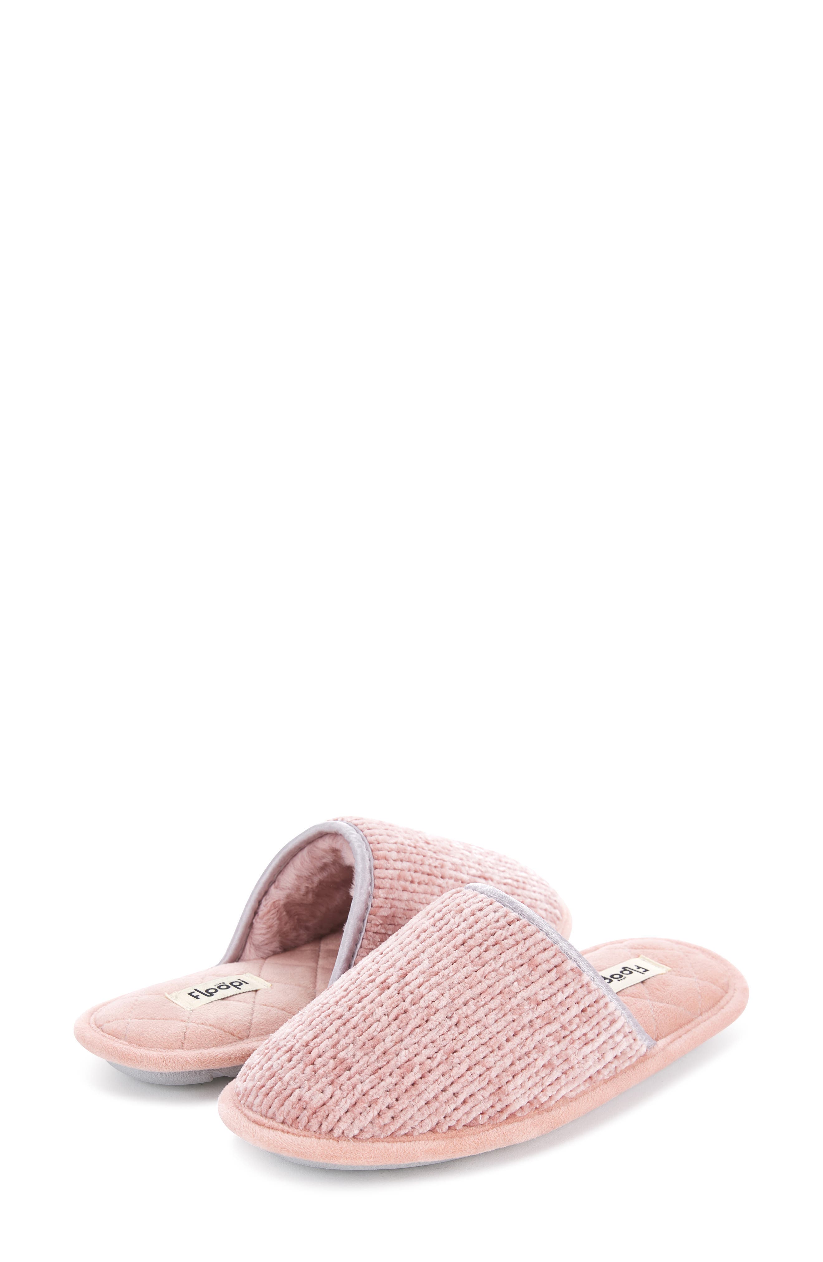 Victoria Chenille Scuff Slipper, Alternate, color, PINK