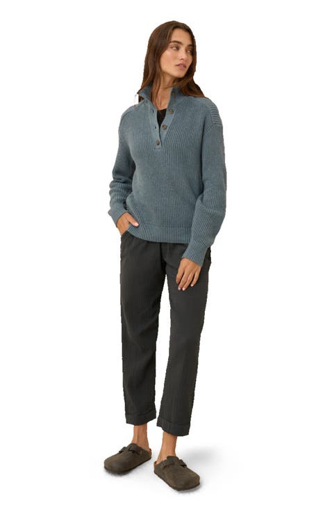 Luxe Knit Henley Sweater