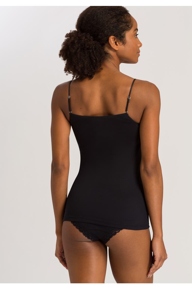 Moments V-Neck Cotton Camisole, Alternate, color, Black