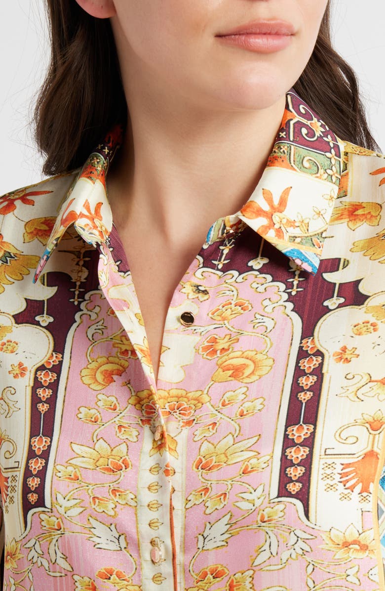 Elie Tahari The Lior Mix Print Woven Shirt, Alternate, color, Baroque Print