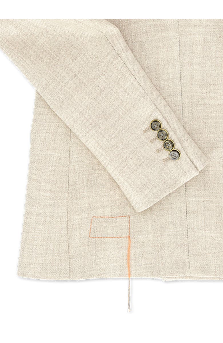 Fortela Linen Double-Breasted Suit, Alternate, color, Cream