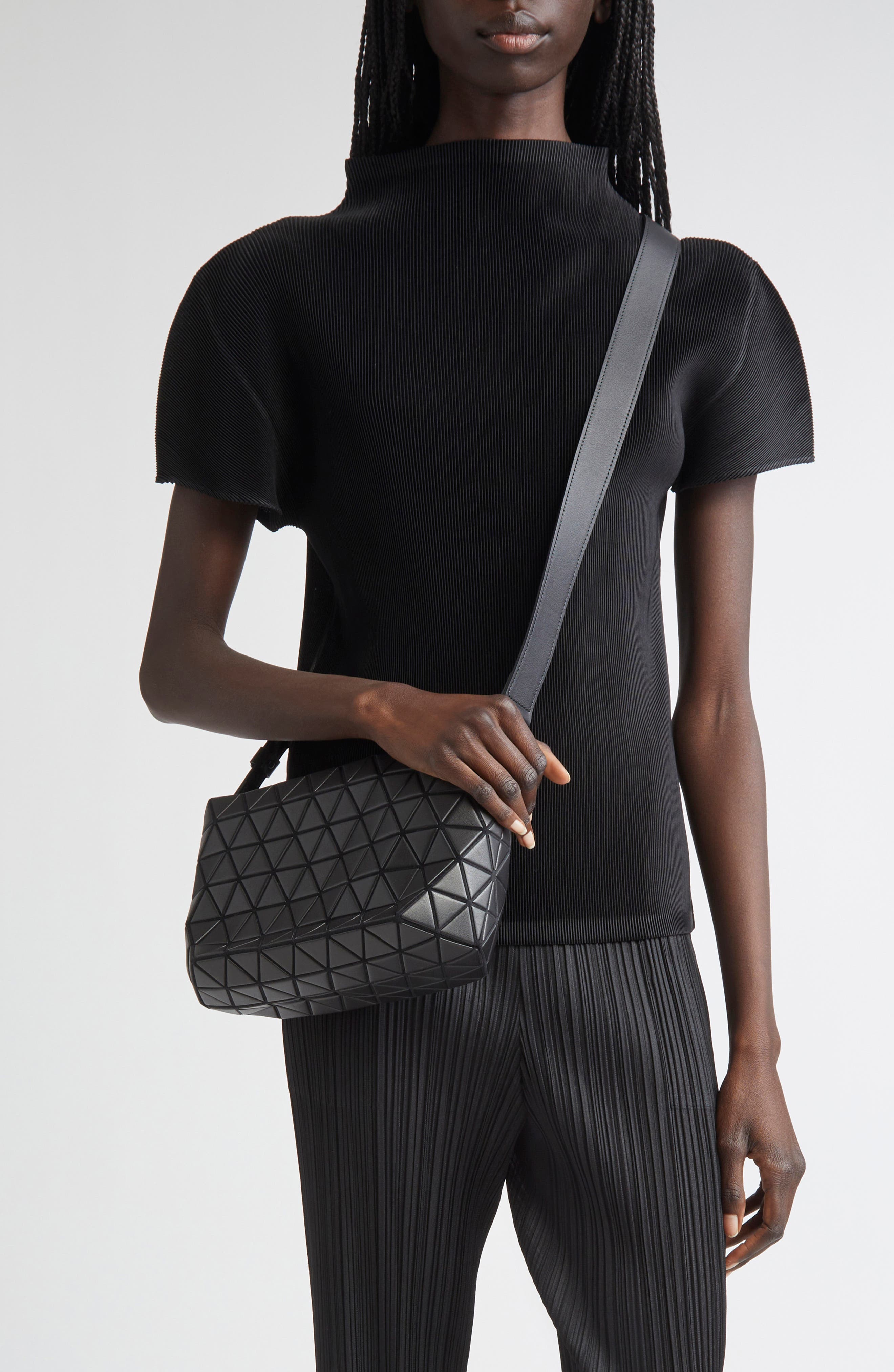 Bao Bao Issey Miyake Crystal Matte Crossbody Bag, Alternate, color, Matte Black