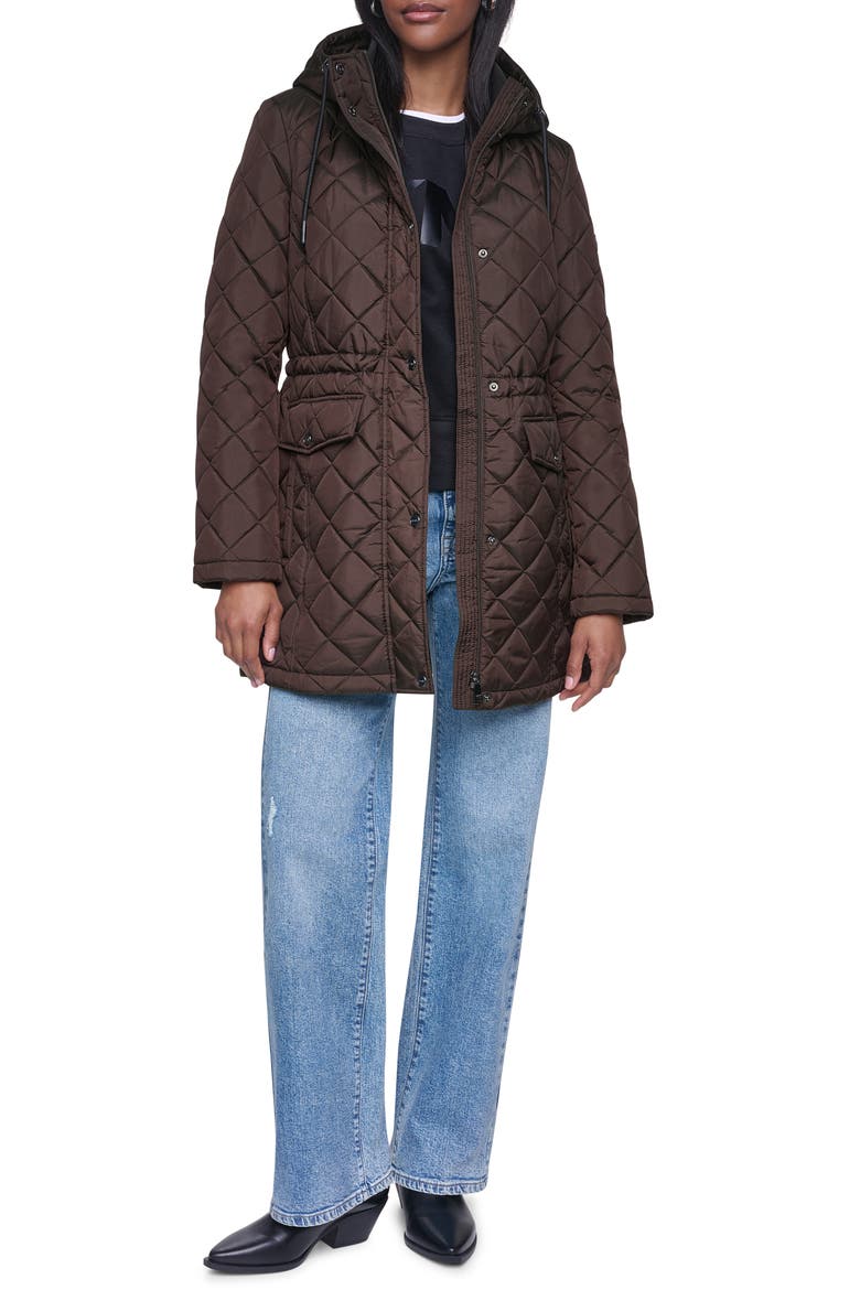 Quilted Hood Jacket, Alternate, color, BITTER