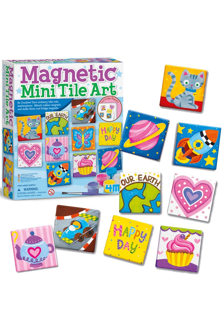 Magnetic Mini Tile Art Diy 12 Fridge Magnets Kit, Arts & Craft Set, Alternate, color, Multicolored