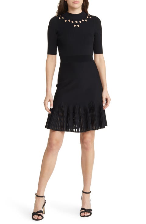 Jesseca Ribbed Sweater Dress