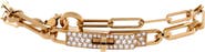 Pre-Owned Hermes Kelly Chaine Double Tour Convertible Bracelet 18K Yellow Gold and Pave Diamonds Small