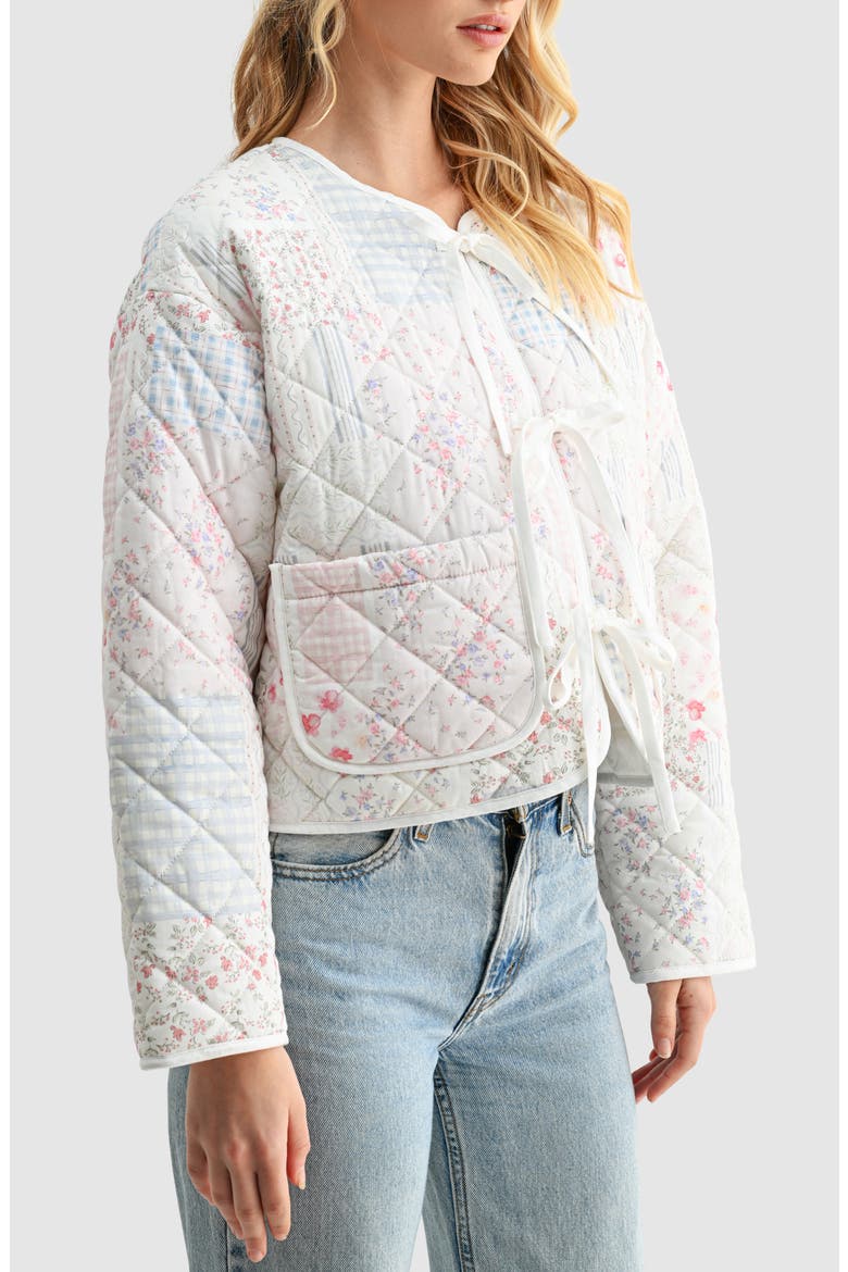 Tie Front Quilted Jacket (Women) | Nordstrom