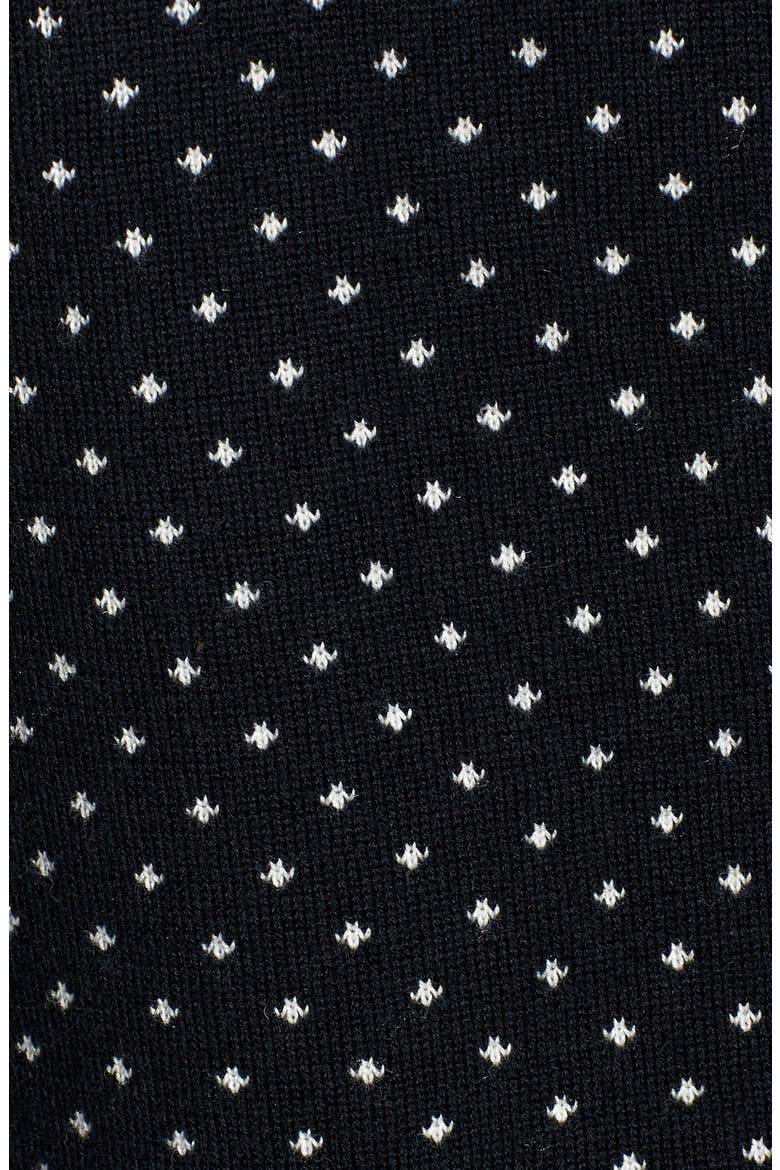 Dot Jacquard Sweater Blazer, Alternate, color, NAVY IVORY