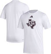 adidas Men's adidas White Texas A&M Aggies Primary Locker Logo Pre-Game AEROREADY T-Shirt