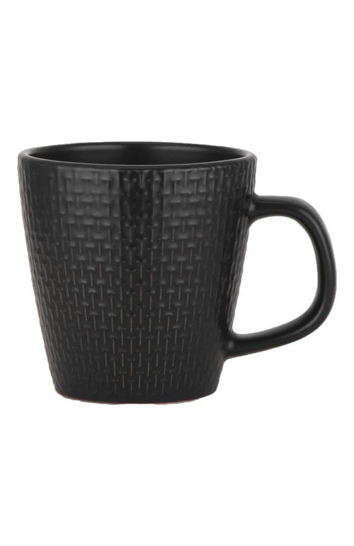 Stone Lain Olivia Stoneware 4-piece Mug Set In Black