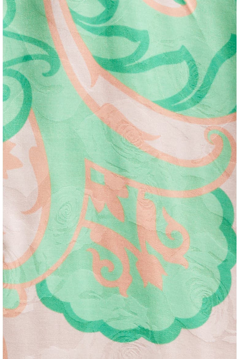 Floral Paisley Print Open Front Jacket, Alternate, color, PINK/GREEN