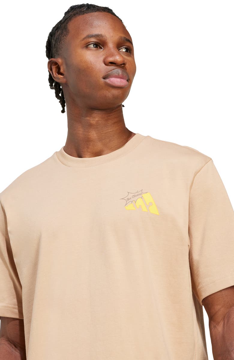 adidas Grilled Cheese Cotton Graphic T-Shirt, Alternate, color, Warm Sandstone