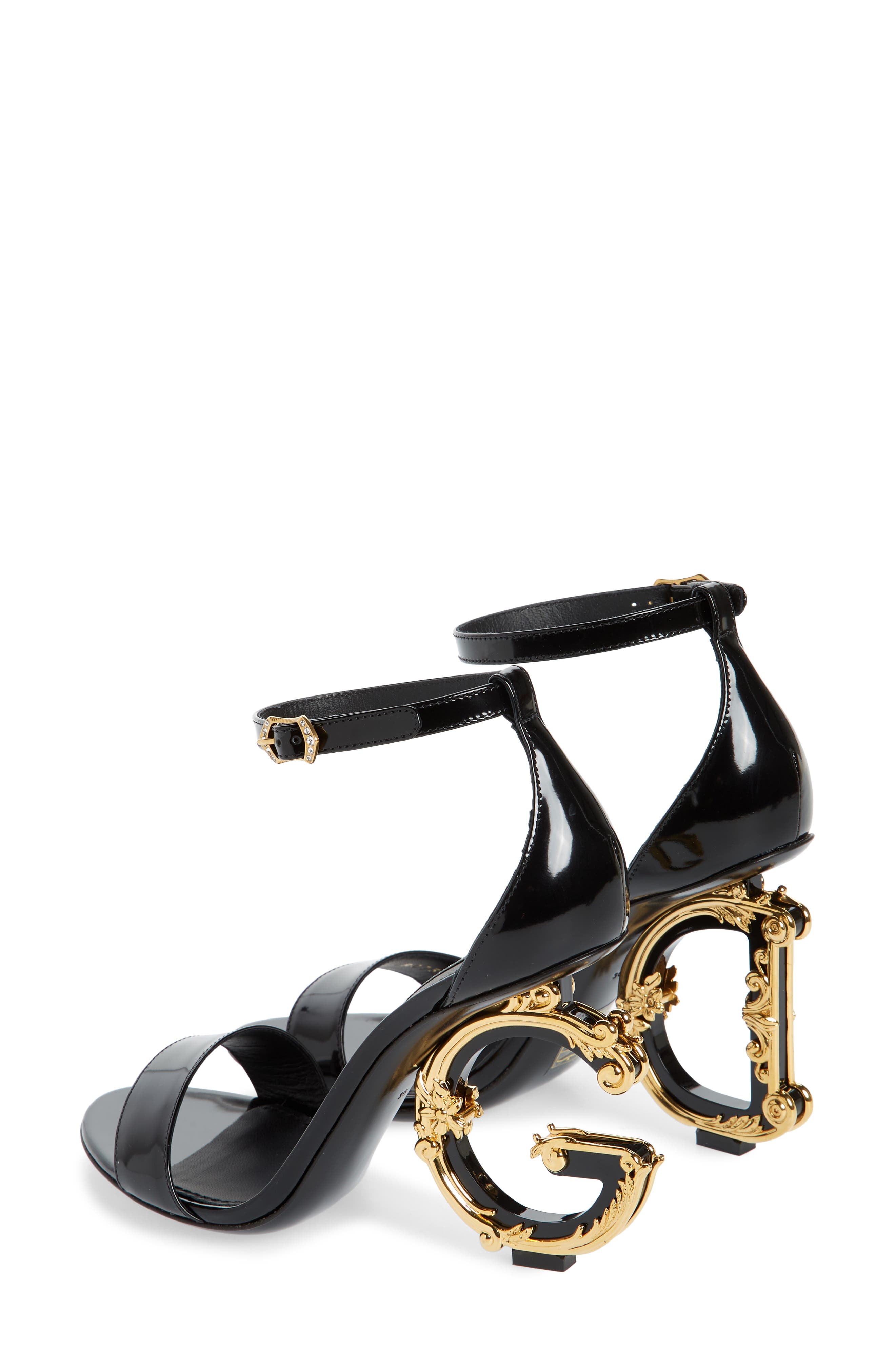 Dolce&Gabbana Keira Baroque DG Heel Sandal, Alternate, color, 