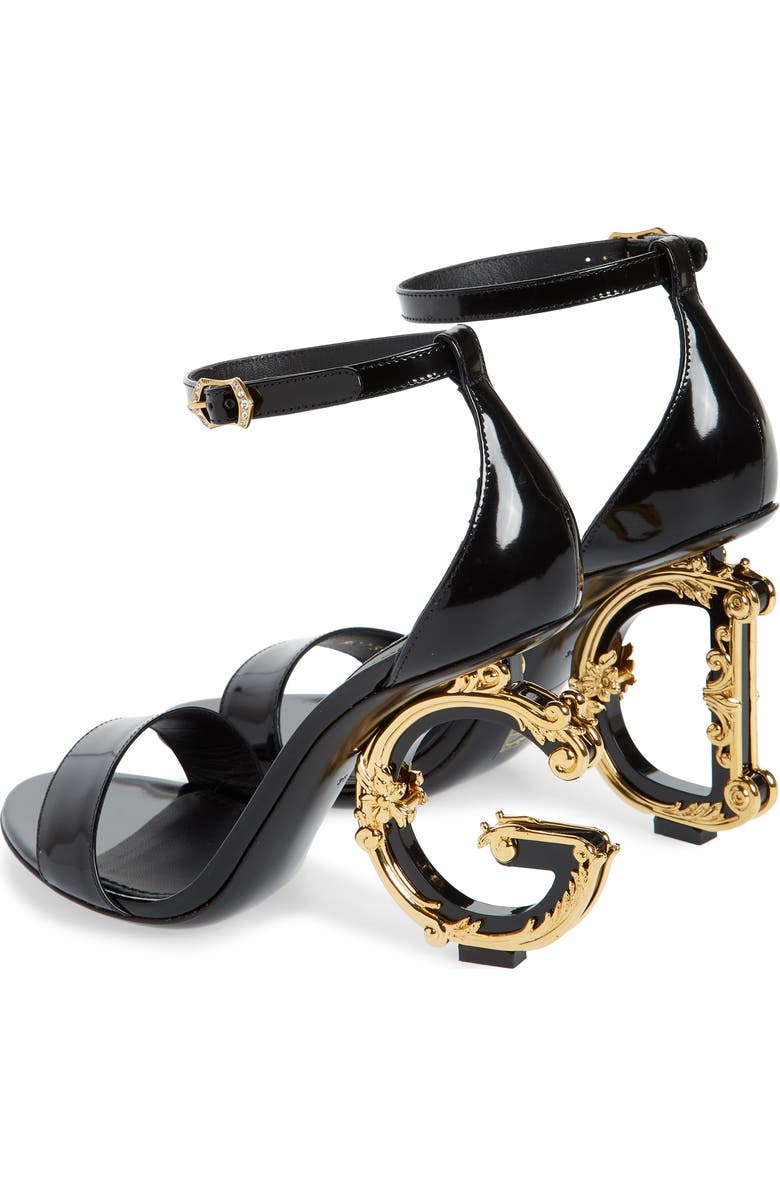Dolce&Gabbana Keira Baroque DG Heel Sandal, Alternate, color,