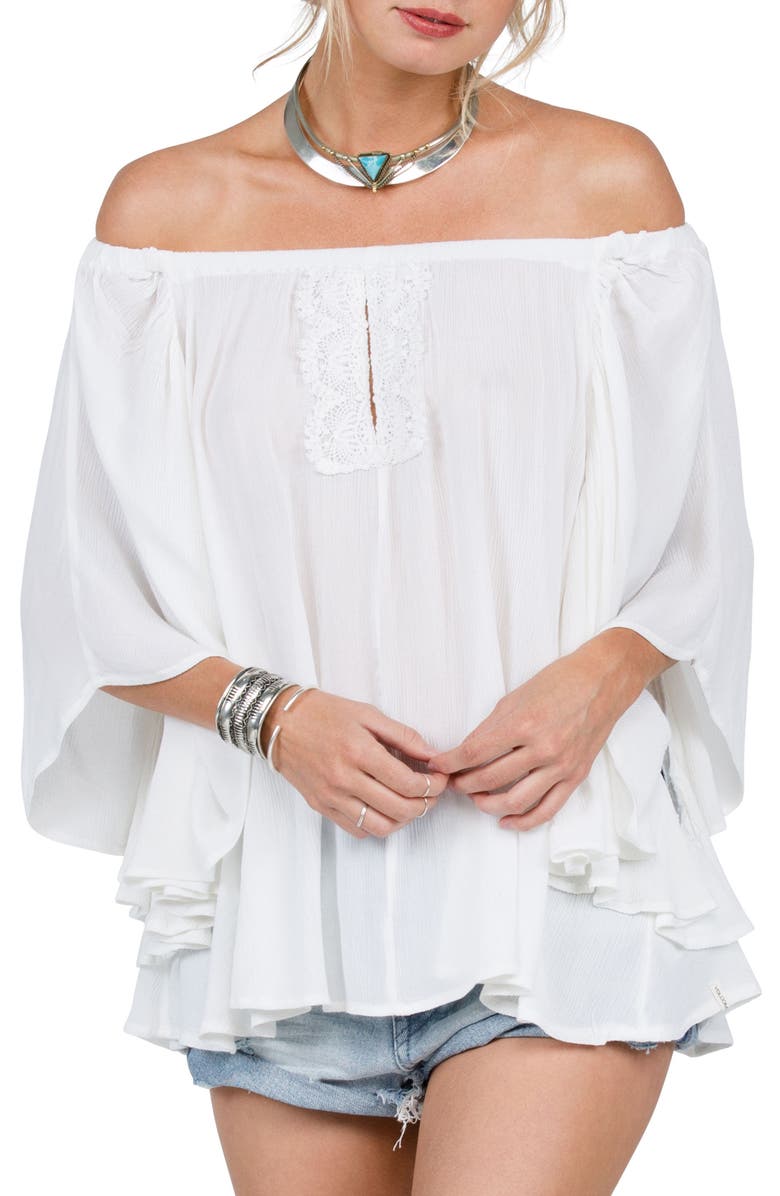 Volcom Red Eye Off the Shoulder Top, Main, color, 
